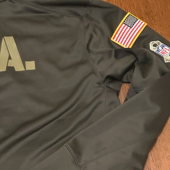 Nike Atlanta Falcons Hoodie Salute to Service Men XXL Dri-fit Sideline NFL - Picture 12 of 15